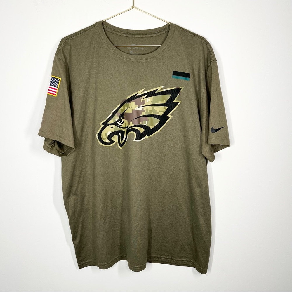 Nike Philadelphia Eagles Salute To Service 2021 Olive Green T Shirt XL
